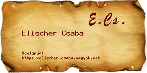 Elischer Csaba névjegykártya