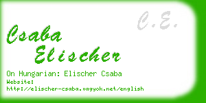 csaba elischer business card